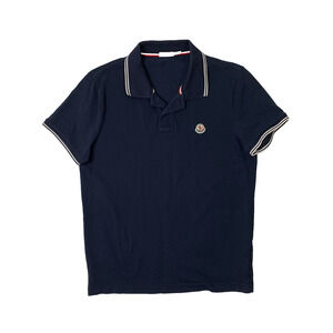 Moncler | Shirts | Moncler Maglia Polo Manica Corta Navy Tipped